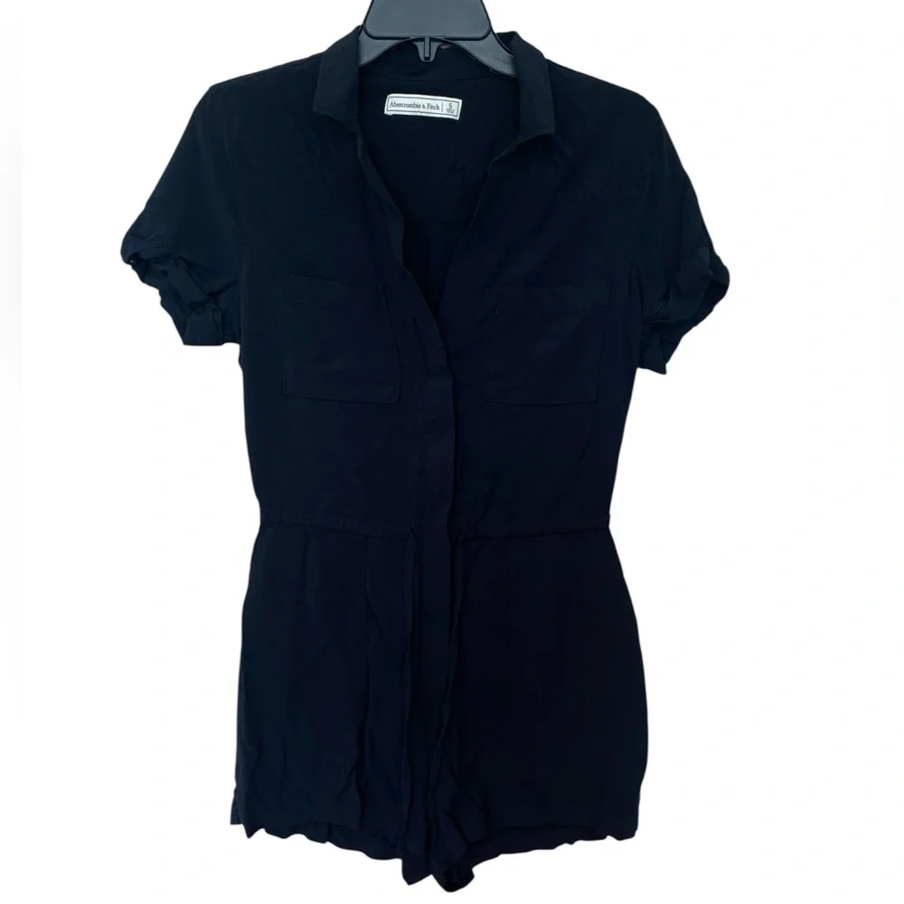 Abercrombie & Fitch The Utility Romper Black Size Small - Picture 2 of 9